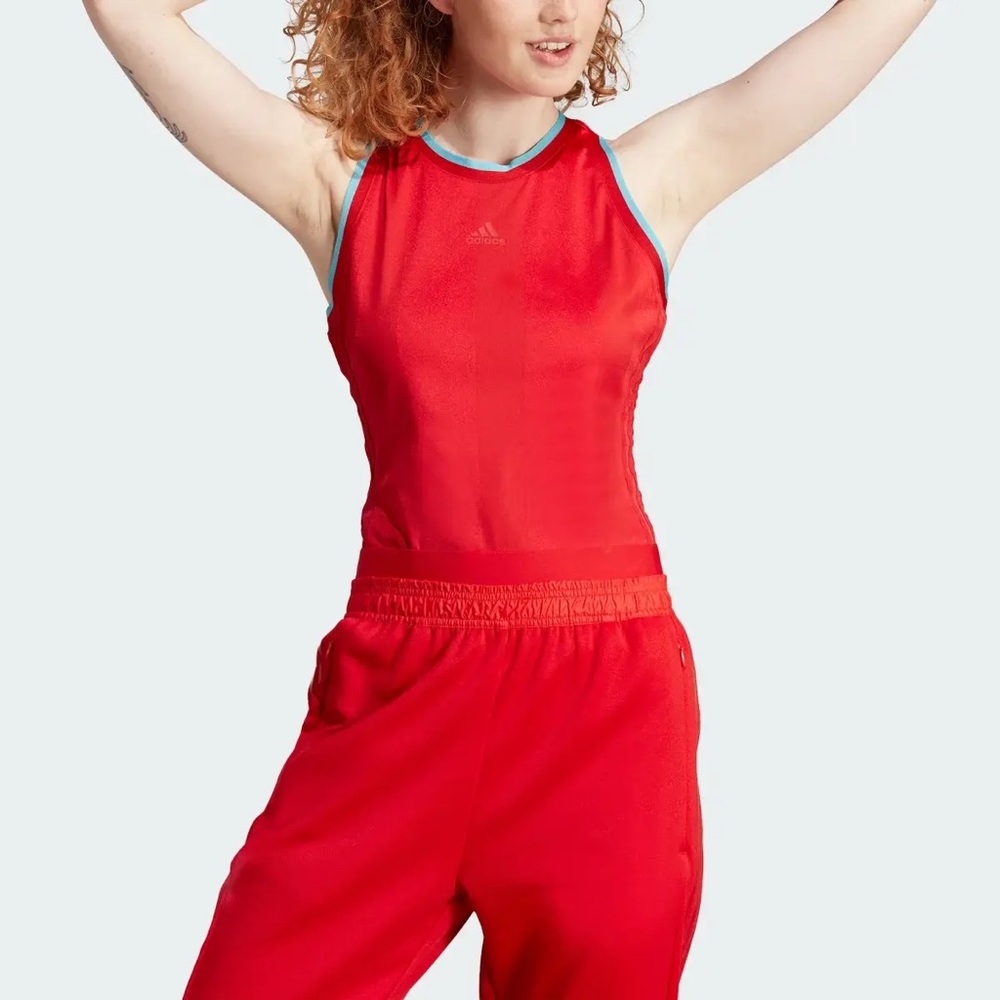 NWT adidas Women's Slim Fit Tiro Colorblock BodySuit Leotard IM4989 MEDIUM‎